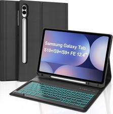 Backlit Keyboard with Tablet Case for Samsung Galaxy Tab S10 /S9 /S9 FE 12.4 I