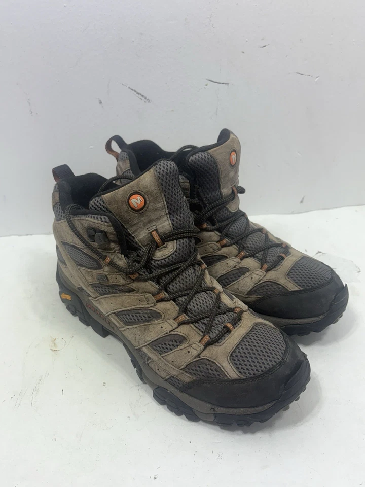 Merrell Men's Moab 3 Mid Hiking Boots Beluga Size 11.5 Black - Image 3 of 4