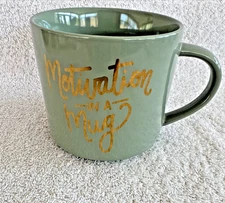 Threshold Porcelain "MOTIVATION IN A MUG" Mug Microwavable/Dishwasher Safe