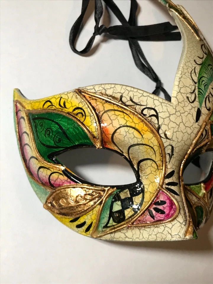 Flame Bird, Gold, green, blue, Venetian Masquerade Mask, costume, quality! - Image 2 of 3