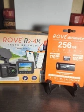 Rove R2-4k Dash Camera UHD 2160p 2.4" And ROVE 256GB MICROSD