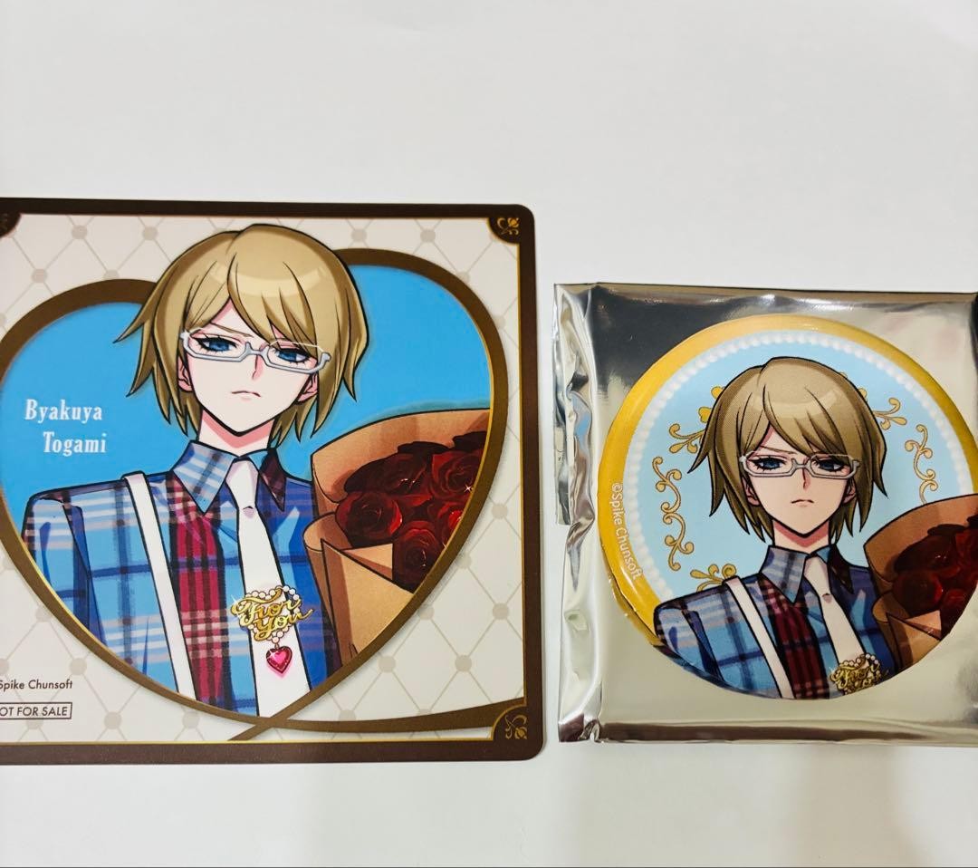 Danganronpa Collaboration Cafe Can Badge Coaster Byakuya Togami