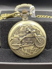 NEW Invicta Vintage 47mm Road Warrior Pocket Quartz Bronze Tone w/Chain Watch