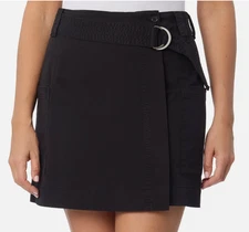 Briggs Women's Belted Twill Cargo Skort Medium Black