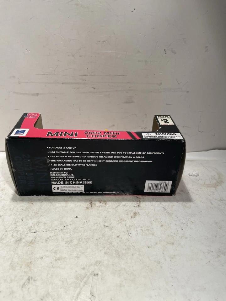 NewRay 2002 Mini Cooper-yellow & white-die-cast 1/32- New In Box  23 - Image 4 of 4