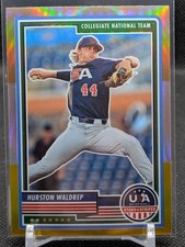 Hurston Waldrep 2023 Panini Stars & Stripes Gold Silver & Bronze Prizm #83