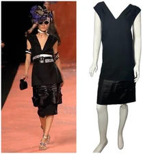 1940s Japonisme CHRISTIAN LACROIX Runway SS2008 Techno Kimono Tier Dress 38 6-8