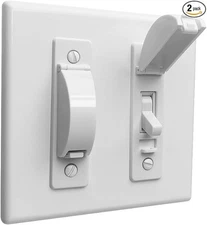 ILIVABLE Childproof Wall Switch Guard 2 Pack White
