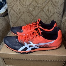 Asics Hyper XC 2 UNISEX Size 13 Flash Coral White Track Cleats Shoes
