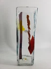 Rare Blenko Fused Glass Vase 11.75" tall Multi Color
