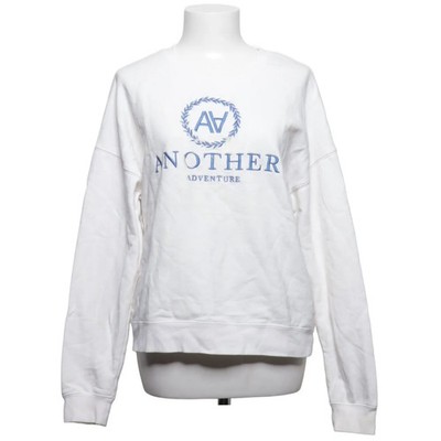 Amisu, Sweatshirt, Größe: L, Weiß/Blau, Baumwolle/Polyester, Print, Damen #6sl