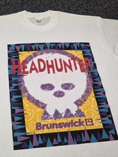 Vintage Bowling Shirt Brunswick Headhunter Size XL 80's