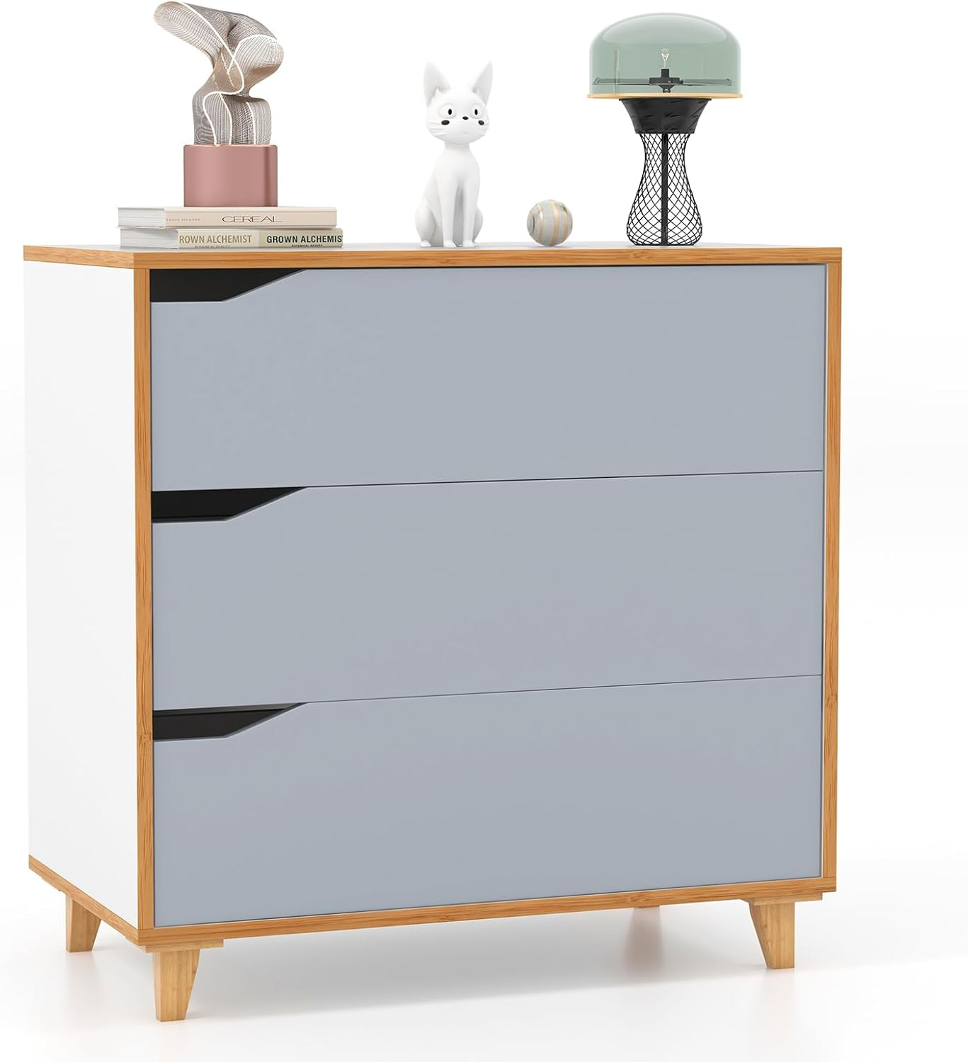 Chest of Drawers 3 Drawer Dresser Bedside Cabinet Storage Unit Wooden
