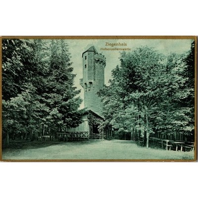 Vintage Ziegenhals Hohenzollernwarte Tower Postcard by Carl Brinkmann