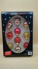 The Christmas Shoppe 2016 10 Pcs Glass Ornaments Small Balls