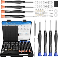 STREBITO Eyeglass Repair Kit with Screws, All-in-One Glasses Black 
