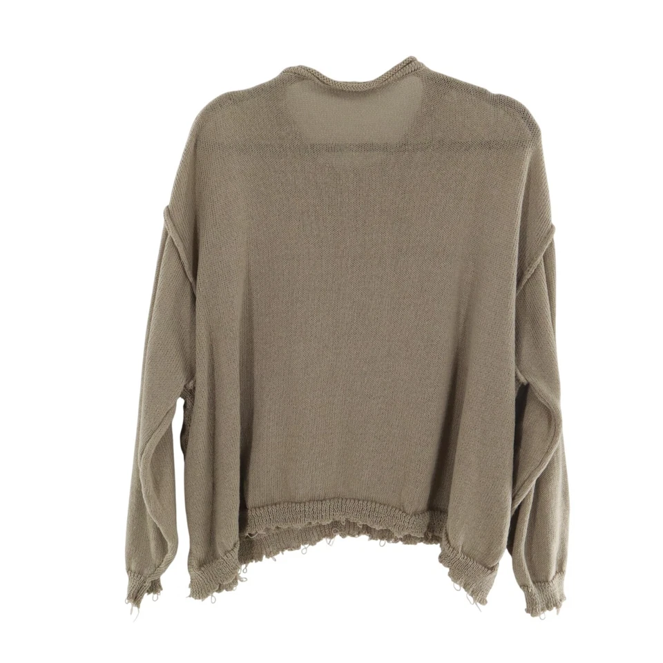 Suéter de Gran Tamaño Caballete Para Mujer S Caqui Cómodo Fin de Semana Grunge Alt Slouchy Scene Foto 4 de 4