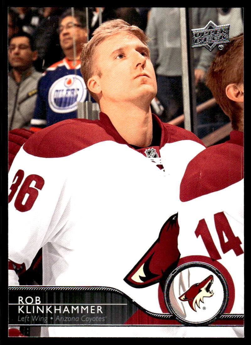 2014-15 Upper Deck #12 Rob Klinkhammer Arizona Coyotes Hockey Card