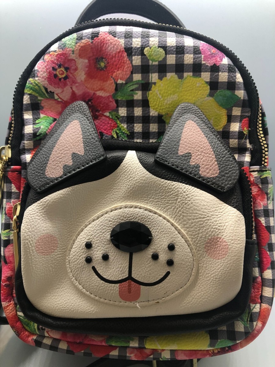 Betsey Johnson Husky Floral Mini Backpack Black/White  display picture 2