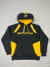 Vtg Unv Of Missouri Tigers Hoodie Men M Black Mizzou Football Nike Center Swoosh
