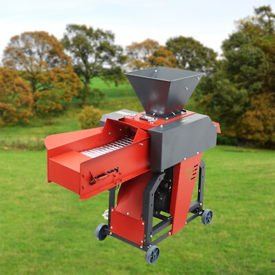 Electric Grass Cutting&Silk Kneading Machine w/Conveyor Belt 6 Blade 220V 2.2KW