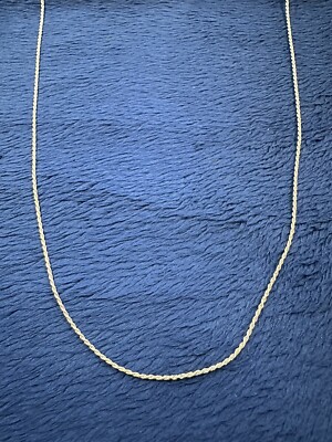 Sterling Silver 925 Twist Style Chain Necklace, 20” Long | eBay