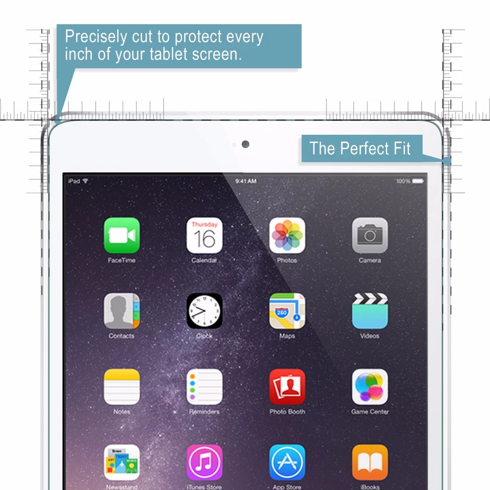 iPad 9.7, Pro 9.7, Air, Air 2 amFilm Tempered Glass Screen Protector (1 Pack) - Image 4 of 4