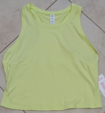 Yogalicious Shirt Tank Top Women's XL Extra Long Lime Bleached New