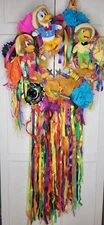 Cinco De Mayo Mesh Door Décor, Hand Made, Festive Party Decoration Disney Wreath