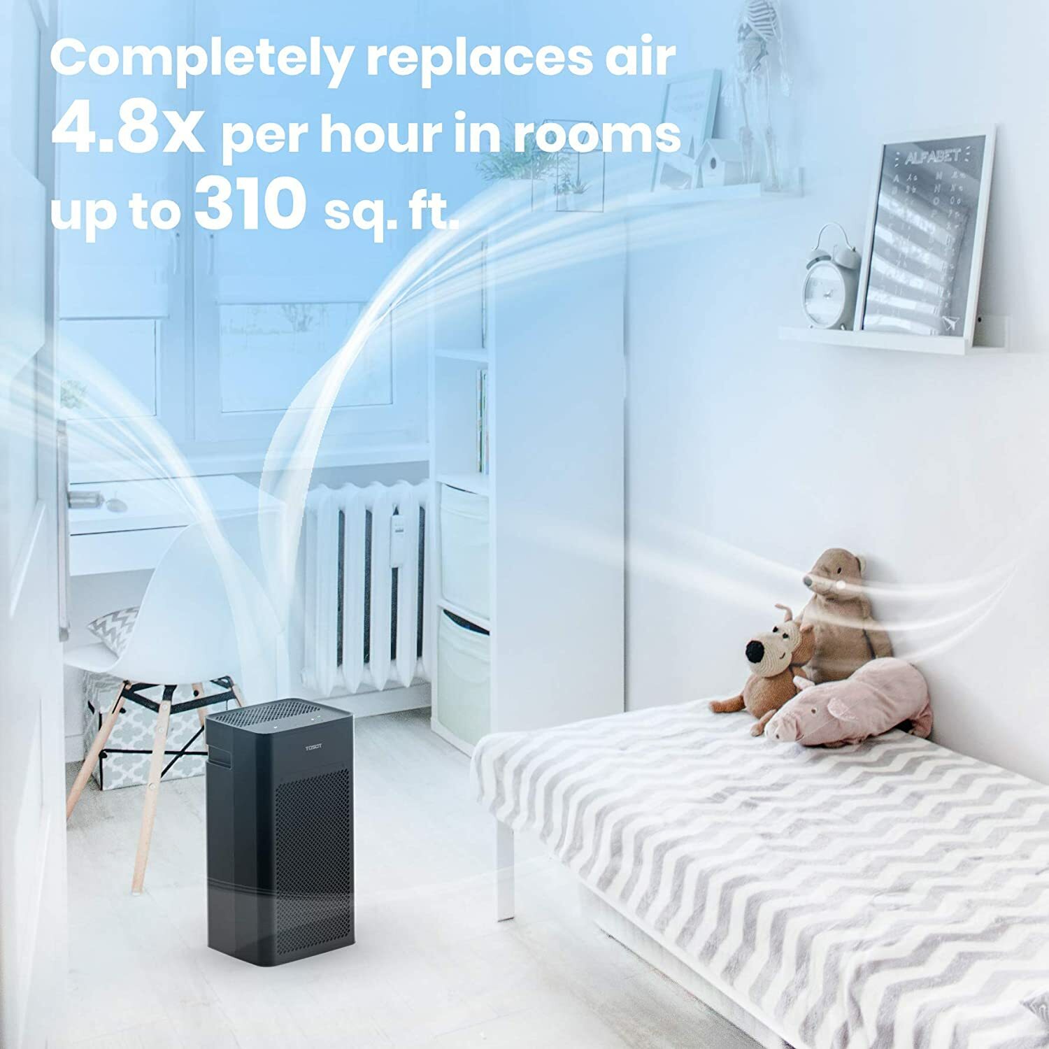 TOSOT KJ350G True HEPA Air Purifier with H13 Medical Grade True HEPA