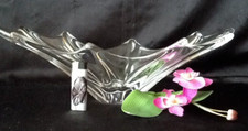 Daum France Kristall signiert klar große XXL Jardiniere Schale oval 1970er Jahre