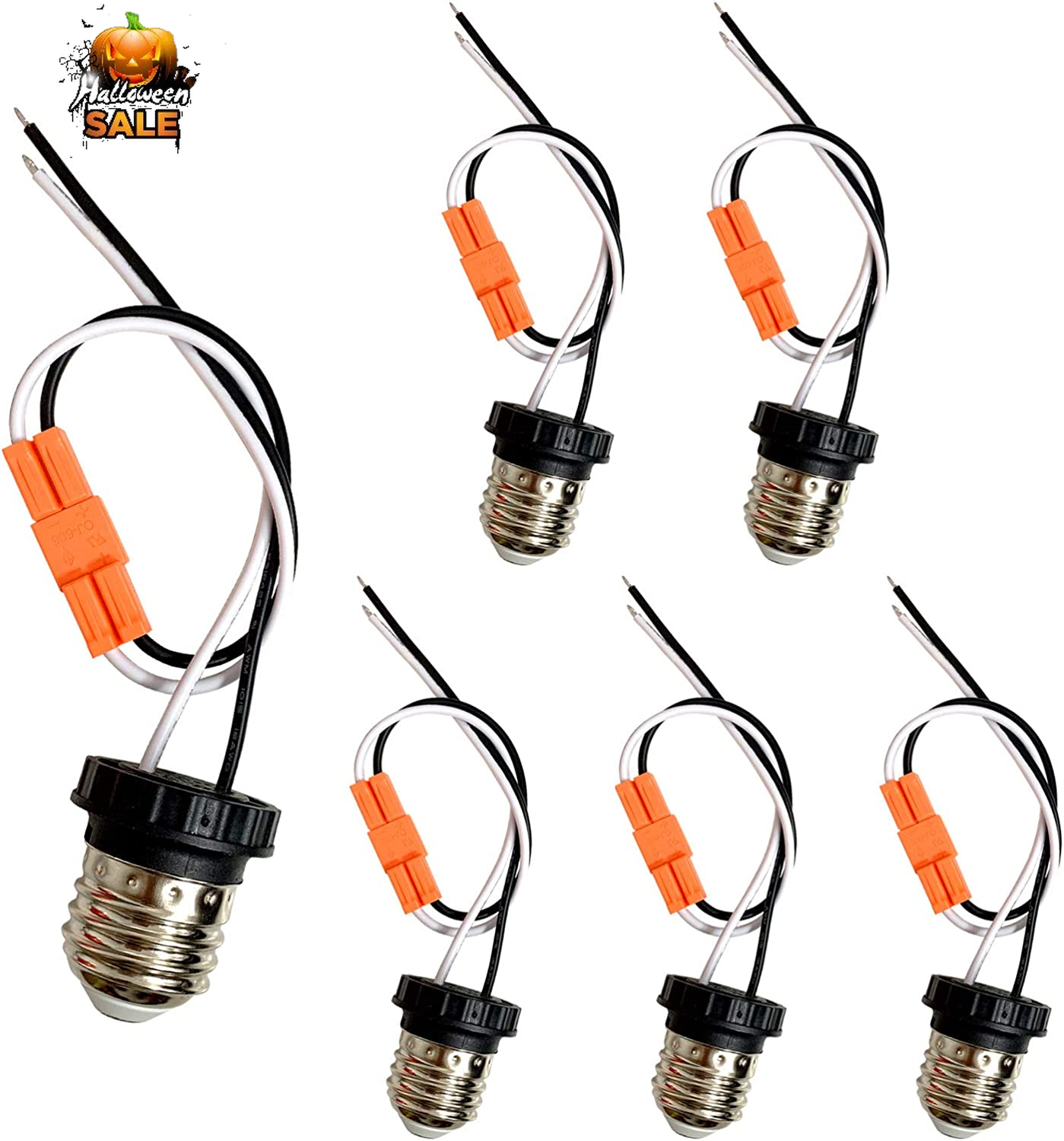 E26 Socket Adapter, 6 Pack Light Bulb Socket Pigtail, Screw in Male Light Socket eBay