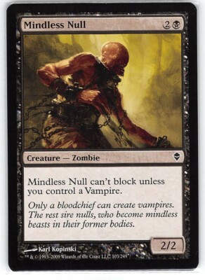 Mindless Null *Common* Magic MtG x1 Zendikar SP