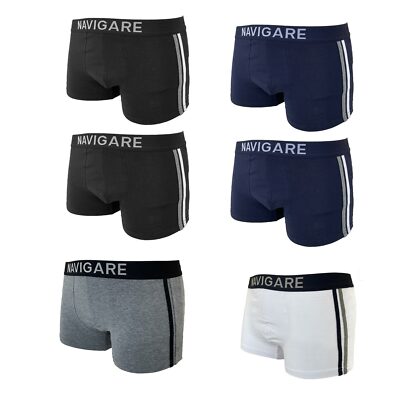 Navigare - 6 Slip Da Uomo Elasticizzato Elastico Esterno In Cotone Bie - Foto 13