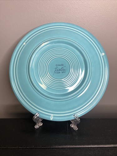 Set Of 2 VINTAGE ORIGINAL FIESTAWARE TURQUOISE 9 1/2 " PLATE - 第 7/10 張圖片
