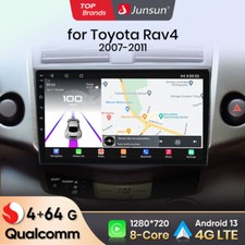 Qualcommchip Per Toyota RAV4 2005-2013 CarPlay Android 13 Autoradio GPS Navi 64G