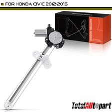 Window Regulator w/ Motor Rear Passenger Right Side for Honda Civic 2012-2015