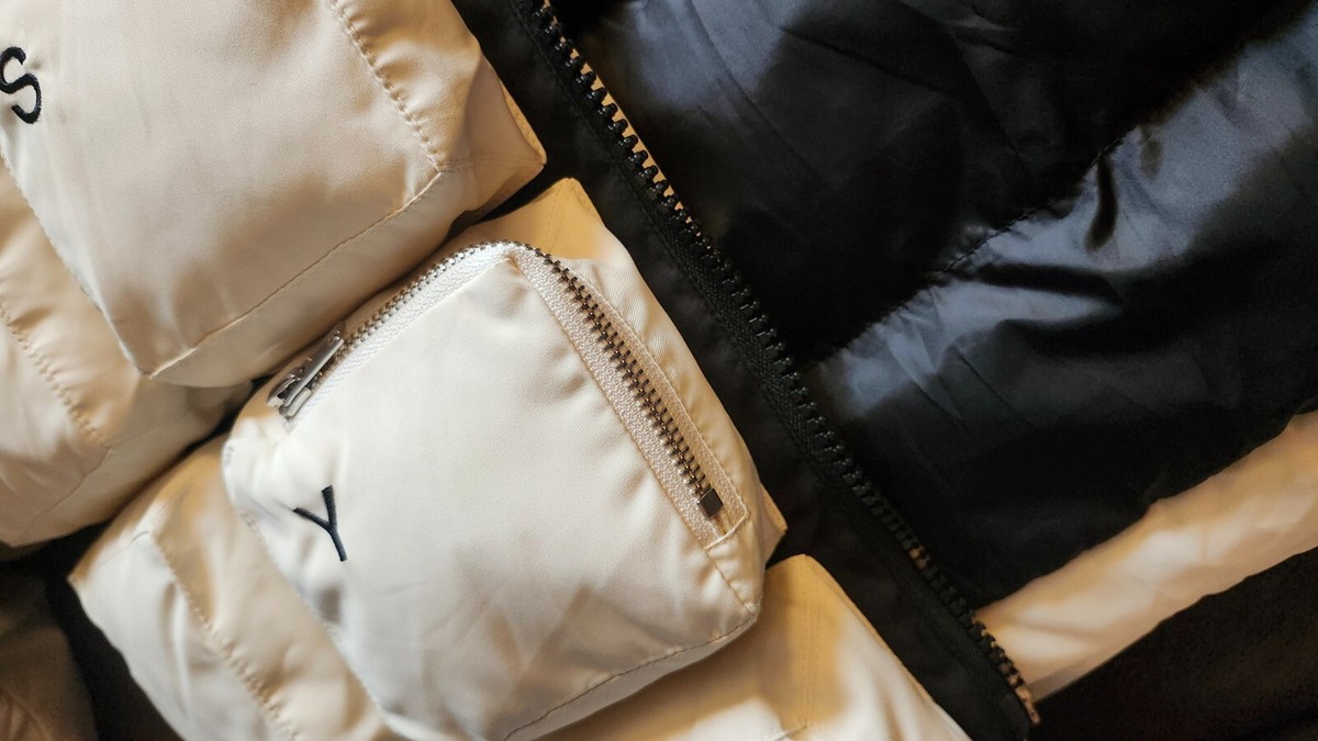 Keyboard Puffer Jacket - Liminal Workshop - Cream and gray | eBay