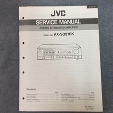 JVC AX-S331BK Service Manual Original w/Schematics, Diagrams, Parts List, etc 