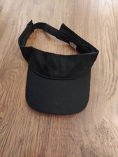 Unbranded Plain Blank VISOR Hat Cap Adjustable Black Unisex Adult