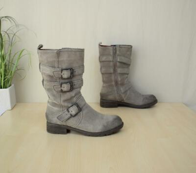 schöne CLARKS plus Wildleder Stiefel Gr. 4 1/2 (ca. Gr. 37 1/2) Used Style Boots