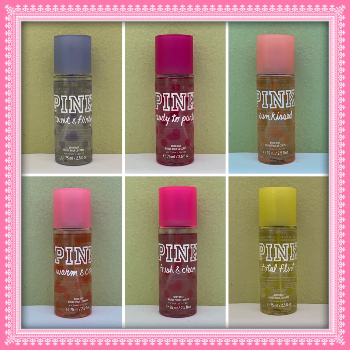 1) Victoria's Secret PINK Body Mist Travel Size 2.5oz/75ml ~ u
