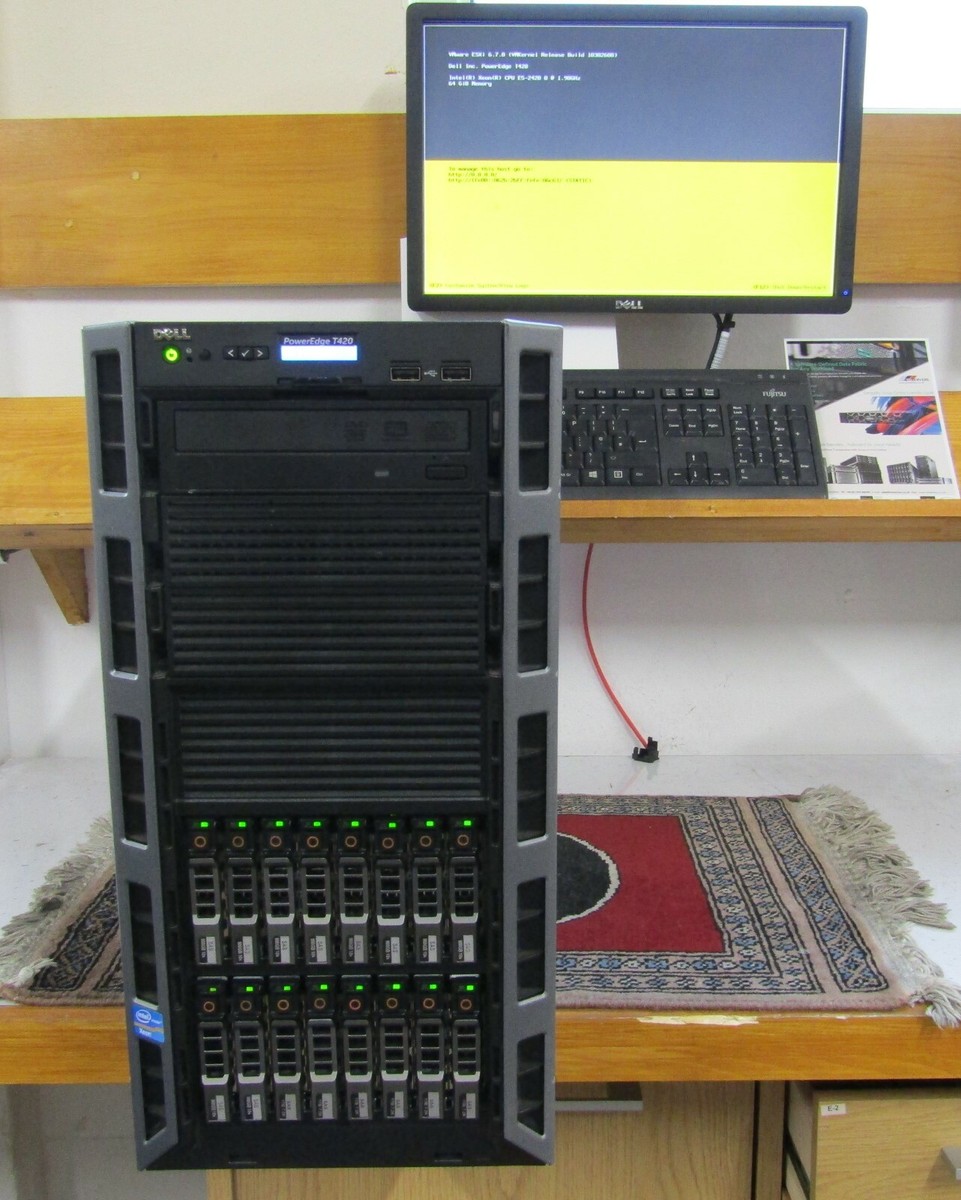 DELL PowerEdge T420 Tower Server 2x E5-2440 96GB RAM 400GB SSD