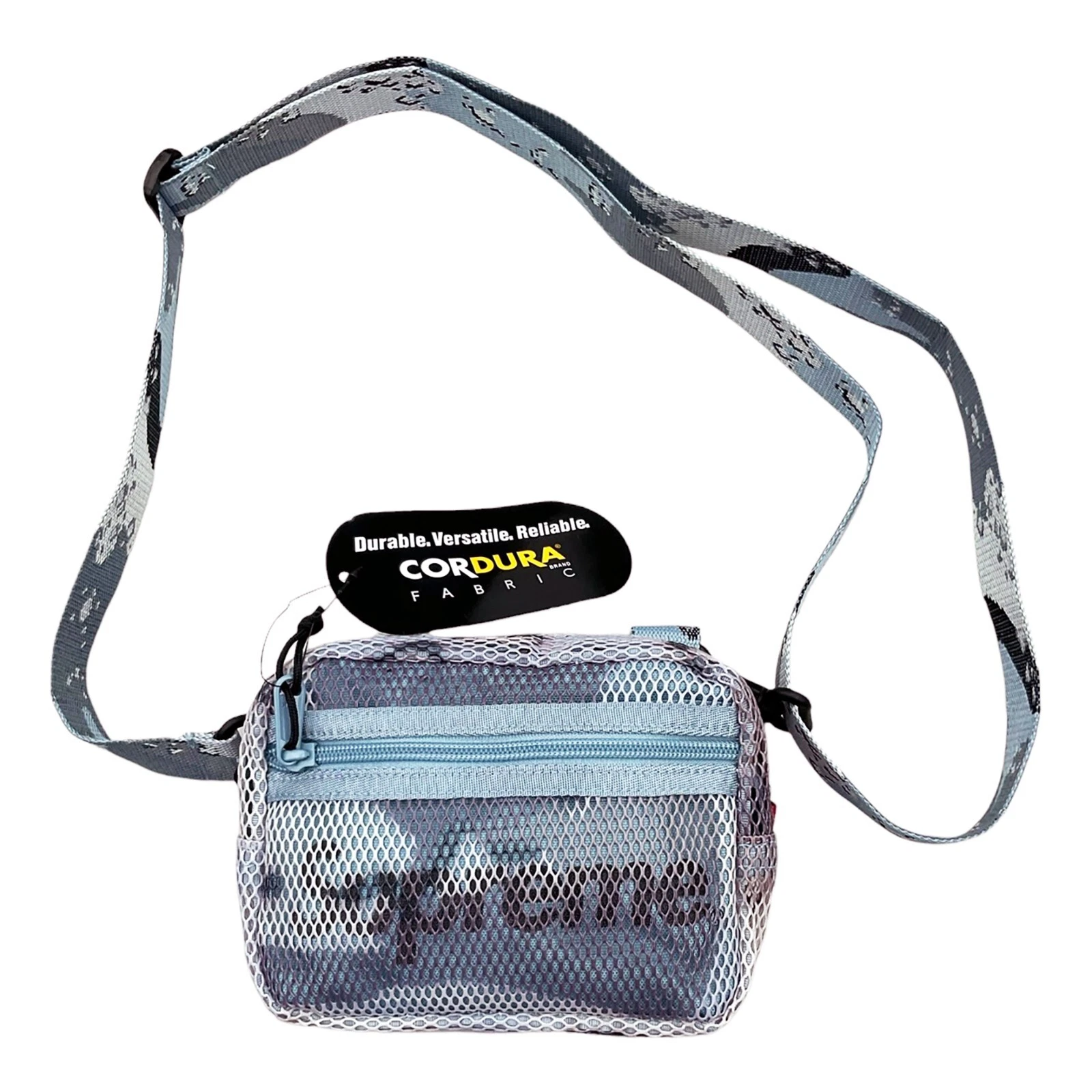 Sac à bandoulière Supreme SS20 maille bleu camouflage pépites de chocolat