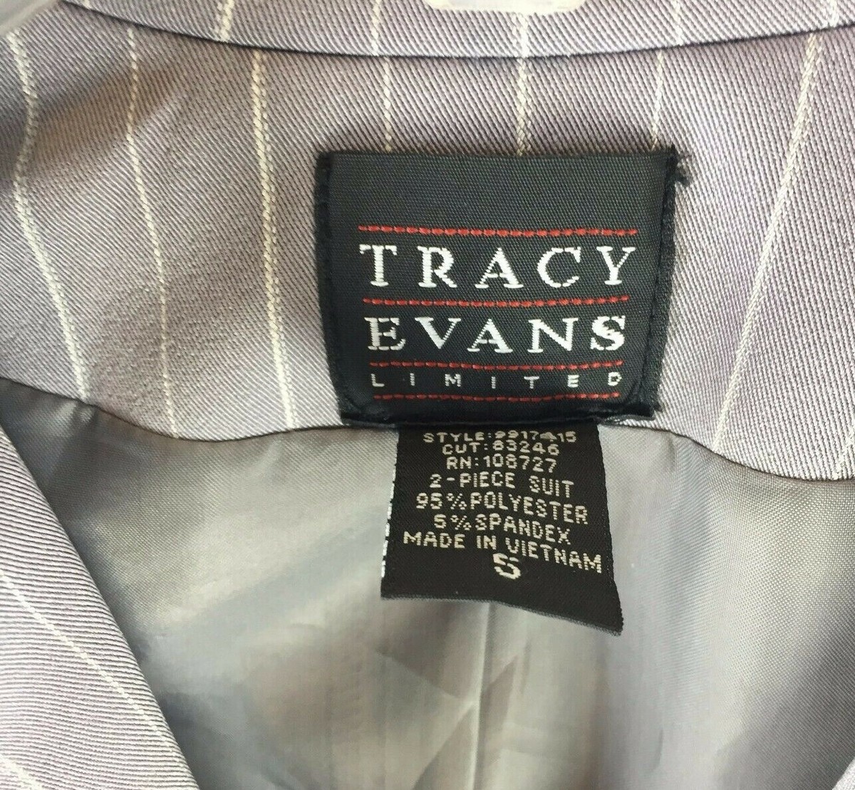 Tracy Evans Limited Gray White Striped Women's Blazer Jacket (Size