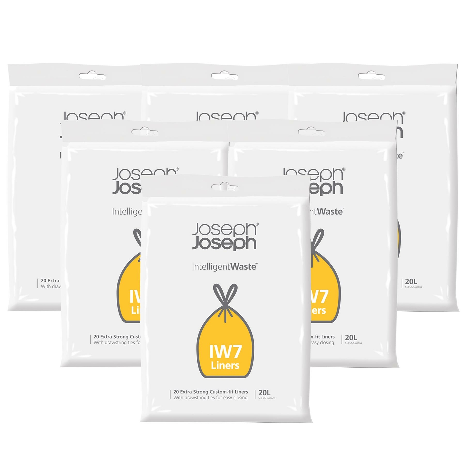 Joseph Joseph IW7 General Waste Bin Liners for Totem Bins 120 Bags