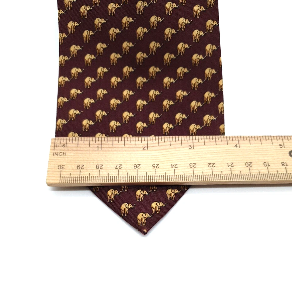 Corbata corporativa Jos A Bank para hombre hecha a mano 100 % seda hecha en EE. UU. baúl elefante Foto 4 de 4