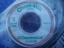 One Spool 100ft CHEMTRONICS 7-100L CHEM-WIK #3 Solder Braid - New Unused