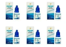 6 x Isotine Plus Eye Drops Pure Herbal 100% Genuine For Immature Cataract 10ml