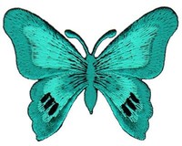 Ae21★Schmetterling AufnäHer Zum AufbüGeln Applikation BüGelbild Neu 7,5 X 5,7 Cm